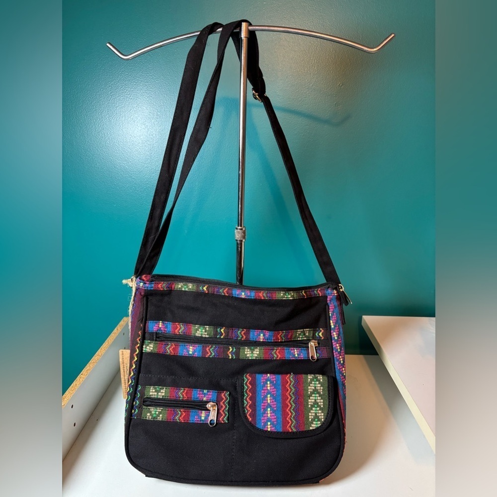 Multicolor Patterned Crossbody Bag